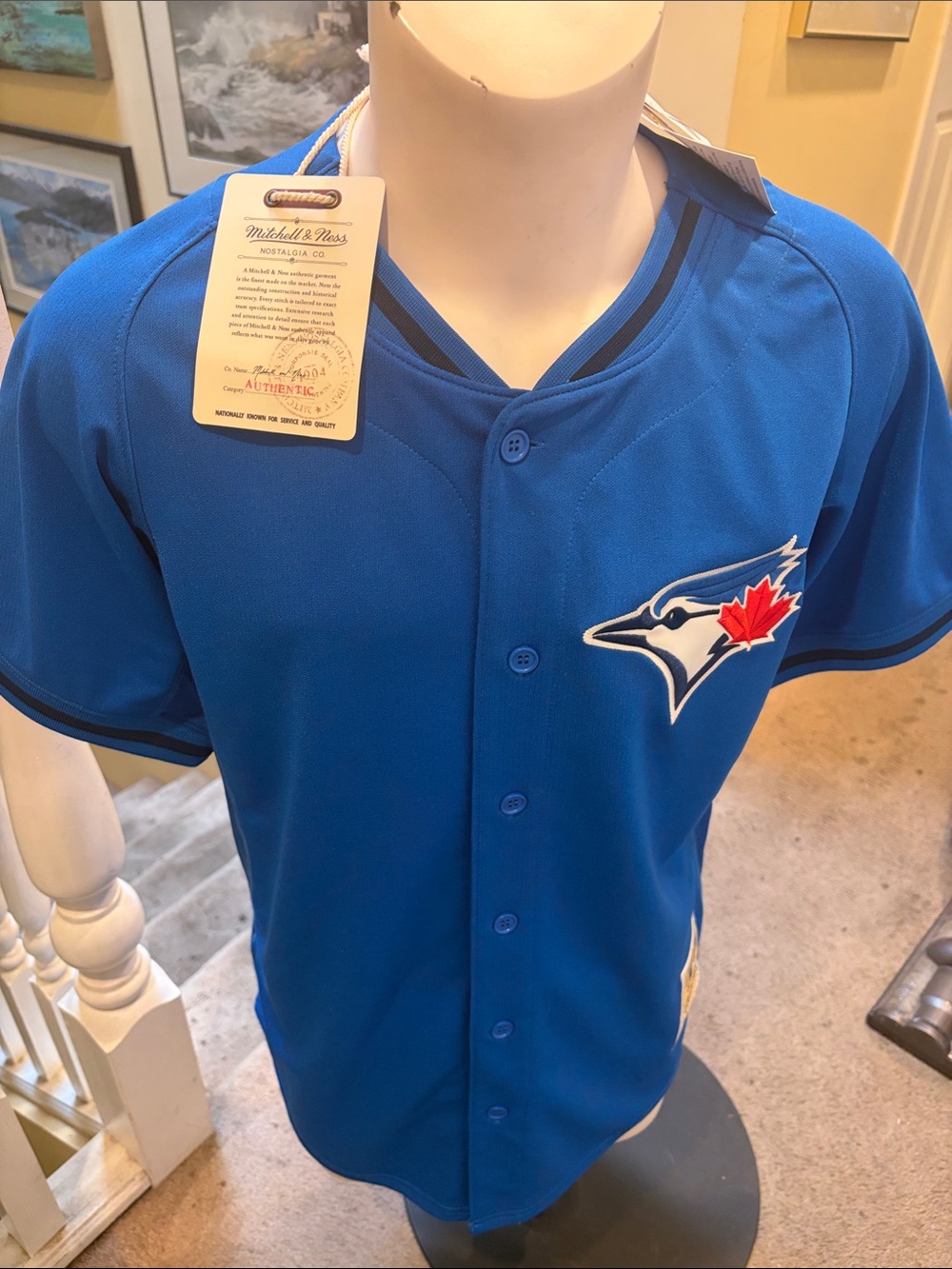 Mitchell & Ness Royal Blue Toronto Blue Jays Button-Up Jersey